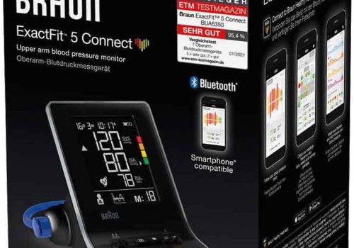 מד לחץ דם דיגיטלי לזרוע Braun ExactFit 5 Connect בראון – בלוטות׳, אפליקציה, 2 גדלי שרוול, זיכרון 120