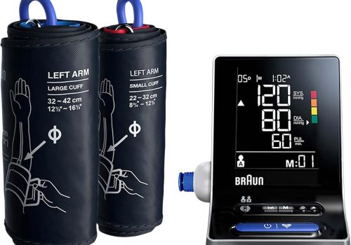 מד לחץ דם דיגיטלי לזרוע Braun ExactFit 3 בראון – תצוגה מקודדת צבע, 2 גדלי שרוול, זיכרון 2×40